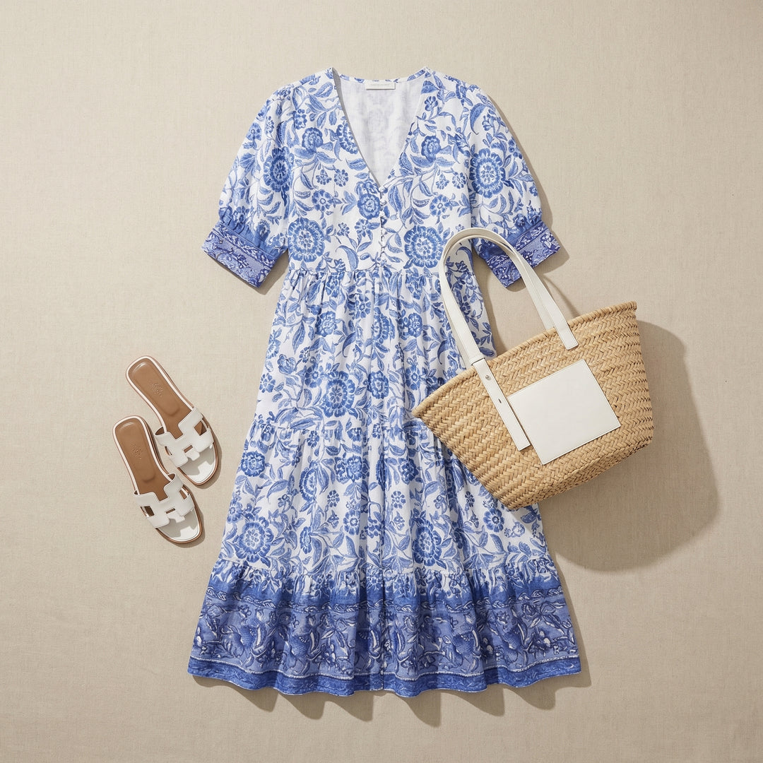 Keisha | Graceful V-Neck Floral