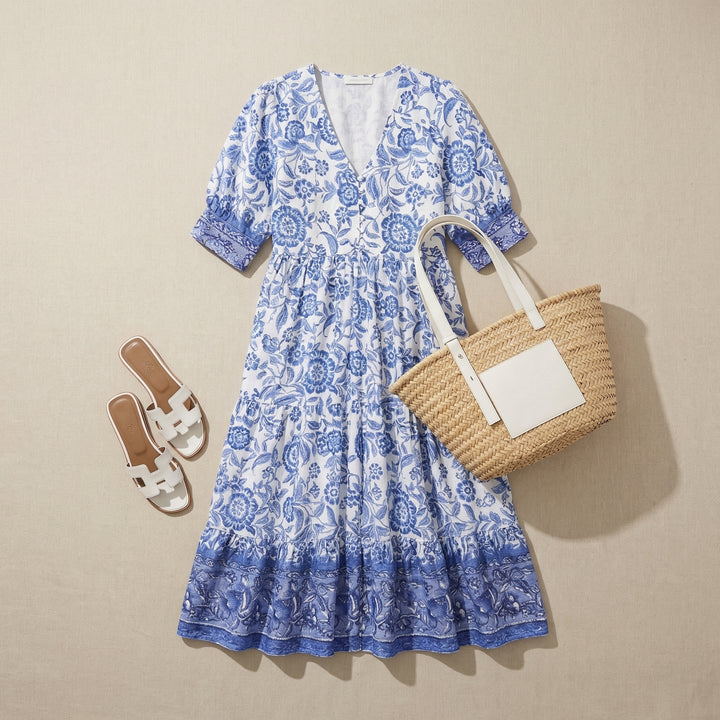 Keisha | Graceful V-Neck Floral