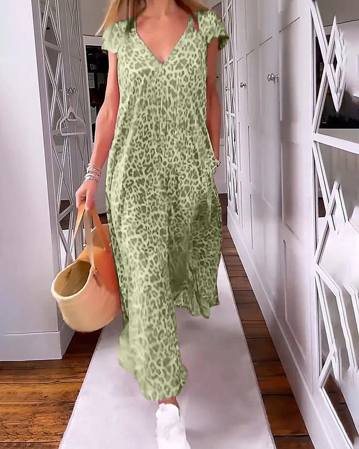 Glaiza | V-Neck Maxi Dress